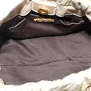 Miu Miu Leather Hand Bag 2way Beige Gold Auth 187984V-17