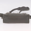 BALENCIAGA Leather Classic Metallic Edge Mini City 2way Gray Silver Auth 187985M-11