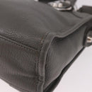 BALENCIAGA Leather Classic Metallic Edge Mini City 2way Gray Silver Auth 187985M-15