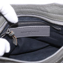 BALENCIAGA Leather Classic Metallic Edge Mini City 2way Gray Silver Auth 187985M-17