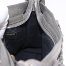 BALENCIAGA Leather Classic Metallic Edge Mini City 2way Gray Silver Auth 187985M-19