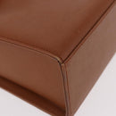 Christian Dior Schoudertas Leer Bruin Goud Auth 187986-9