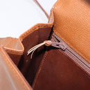Christian Dior Shoulder Bag Leather Brown Gold Auth 187986-21