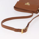 Christian Dior Shoulder Bag Leather Brown Gold Auth 187986-7