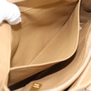 CHANEL Matelasse Caviar Skin Shoulder Bag Beige Gold CC Auth 187987M-23