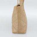 CHANEL Matelasse Caviar Skin Shoulder Bag Beige Gold CC Auth 187987M-4