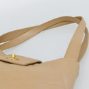 CHANEL Matelasse Caviar Skin Shoulder Bag Beige Gold CC Auth 187987M-8