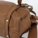 Miu Miu Leather Tote Bag Brown Auth 187989V-15