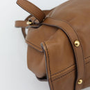 Miu Miu Leather Tote Bag Brown Auth 187989V-16