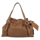 Miu Miu Leather Tote Bag Brown Auth 187989V-2
