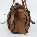 Miu Miu Leather Tote Bag Brown Auth 187989V-3