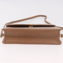 Christian Dior Shoulder Bag Leather Beige Gold Auth 187992-5