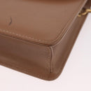 Christian Dior Shoulder Bag Leather Beige Gold Auth 187992-14