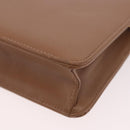 Christian Dior Shoulder Bag Leather Beige Gold Auth 187992-16