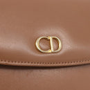 Christian Dior Shoulder Bag Leather Beige Gold Auth 187992-17