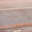 Christian Dior Shoulder Bag Leather Beige Gold Auth 187992-19