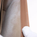 Christian Dior Shoulder Bag Leather Beige Gold Auth 187992-12