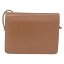 Christian Dior Shoulder Bag Leather Beige Gold Auth 187992-2