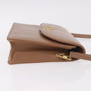Christian Dior Shoulder Bag Leather Beige Gold Auth 187992-3
