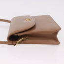 Christian Dior Shoulder Bag Leather Beige Gold Auth 187992-4