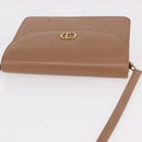 Christian Dior Shoulder Bag Leather Beige Gold Auth 187992-6