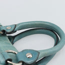 Miu Miu Hand Bag Leather 2way Blue Silver Auth 187993A-8