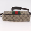GUCCI GG Supreme Shoulder Bag PVC Beige Silver 162910 Auth 187994V-6