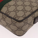 GUCCI GG Supreme Shoulder Bag PVC Beige Silver 162910 Auth 187994V-16