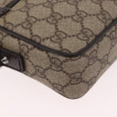 GUCCI GG Supreme Shoulder Bag PVC Beige Silver 162910 Auth 187994V-17