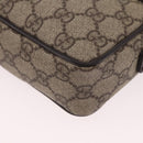 GUCCI GG Supreme Shoulder Bag PVC Beige Silver 162910 Auth 187994V-18