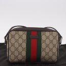 GUCCI GG Supreme Shoulder Bag PVC Beige Silver 162910 Auth 187994V-12