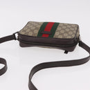 GUCCI GG Supreme Shoulder Bag PVC Beige Silver 162910 Auth 187994V-7