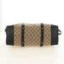 GUCCI GG Canvas Tote Bag 2way Beige Gold 296875 Auth 187995V-12