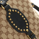 GUCCI GG Canvas Tote Bag 2way Beige Gold 296875 Auth 187995V-17