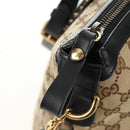GUCCI GG Canvas Tote Bag 2way Beige Gold 296875 Auth 187995V-18