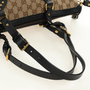 GUCCI GG Canvas Tote Bag 2way Beige Gold 296875 Auth 187995V-7