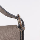 FENDI Celeria Mamma Baguette Shoulder Bag Leather Gray 8BR101 Auth 187996SAM-14