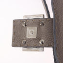 FENDI Celeria Mamma Baguette Shoulder Bag Leather Gray 8BR101 Auth 187996SAM-16