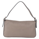 FENDI Celeria Mamma Baguette Shoulder Bag Leather Gray 8BR101 Auth 187996SAM-3