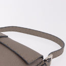 FENDI Celeria Mamma Baguette Shoulder Bag Leather Gray 8BR101 Auth 187996SAM-8