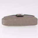 FENDI Celeria Mamma Baguette Shoulder Bag Leather Gray 8BR101 Auth 187996SAM-9