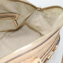 GUCCI Guccisima GG Diamante Horsebit Bag 2way Ivory Gold 247286 Auth 187997A-19