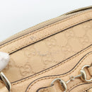 GUCCI Guccisima GG Diamante Horsebit Bag 2way Ivory Gold 247286 Auth 187997A-26