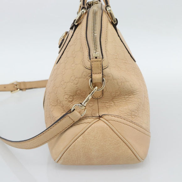 GUCCI Guccisima GG Diamante Horsebit Bag 2way Ivory Gold 247286 Auth 187997A