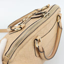 GUCCI Guccisima GG Diamante Horsebit Bag 2way Ivory Gold 247286 Auth 187997A-6