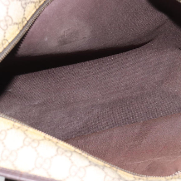 GUCCI GG Supreme Tote Bag PVC Beige 211137 Auth 188000