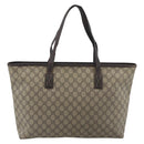 GUCCI GG Supreme Tote Bag PVC Beige 211137 Auth 188000-2