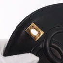 CHANEL Matelasse Chain Shoulder Bag Lamb Skin Black Gold CC Auth 188004M-9