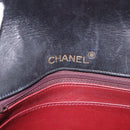 CHANEL Matelasse Chain Shoulder Bag Lamb Skin Black Gold CC Auth 188004M-10