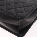 CHANEL Matelasse Chain Shoulder Bag Lamb Skin Black Gold CC Auth 188005-14